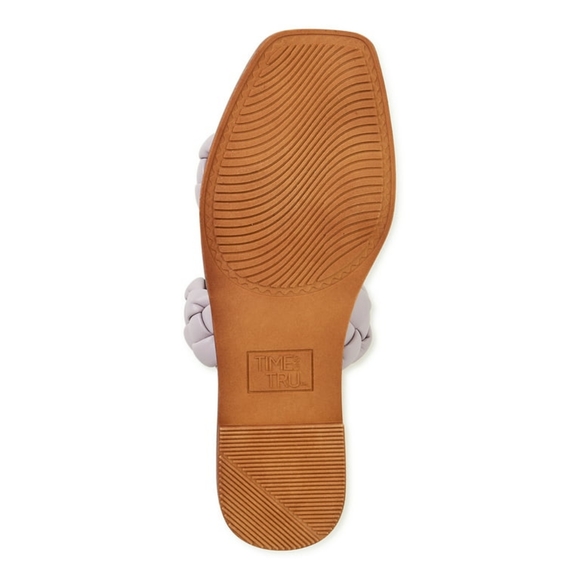 NEW Time and Tru Lavender Braided 2 Band Sandals Size 11 Cute Pretty Comfortable - Picture 6 of 6